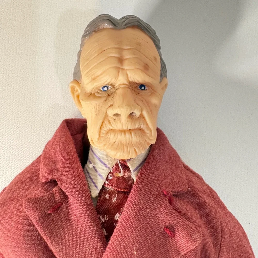 Vintage 1990 Dick Tracy Pruneface Action Figure Applause Villain Maroon Suit 9